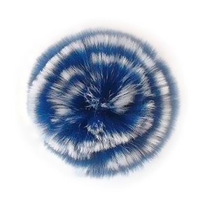 ROSE BROSJE/NL I REX KANINPELS Bl/Hvit